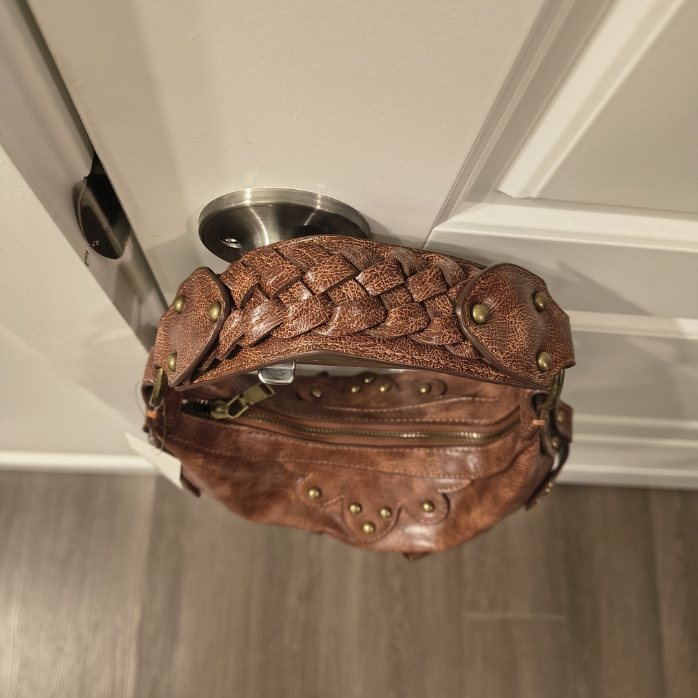 Brown Studded Women's Bag - Picture 6 of 8
